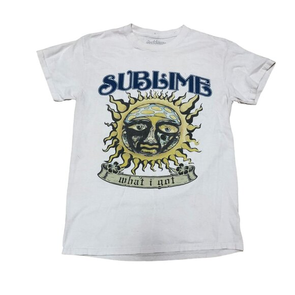 SUBLIME T SHIRT SZ S WHITE WHAT I GOT Y2K BAND DISTRESSED MENS - Picture 1 of 4